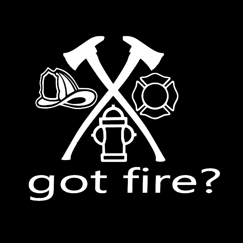 

17*14.7cm Got fire decal Maltese cross sticker Funny Car Window Bumper Novelty JDM Drift Vinyl Decal Sticker, Color