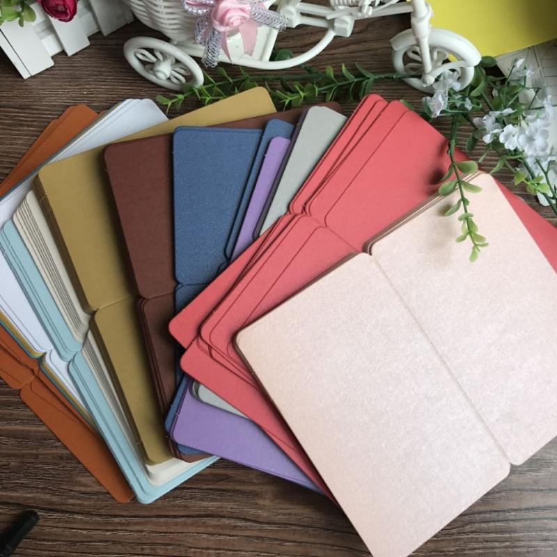 

10pc/pack DIY Blank Fold Cards Hand Drawn Doodle Cards Paper Happy Birthday Card