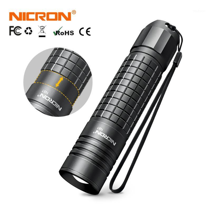 

NICRON Zoomable LED Dual Fuel 18650 / Battery 700LM IPX4 Waterproof 5 Modes For Riding Outdoor LED Torch Light N811