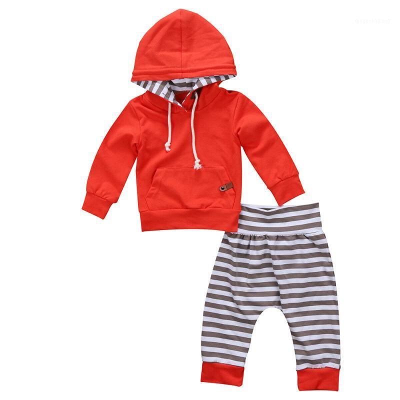 

0-24M Newborn Baby Boy 2pcs Set Spring Kids Boys Casual Tops Hoodie T-shirt+Shorts Pants Outfits Clothes Sets1, Red