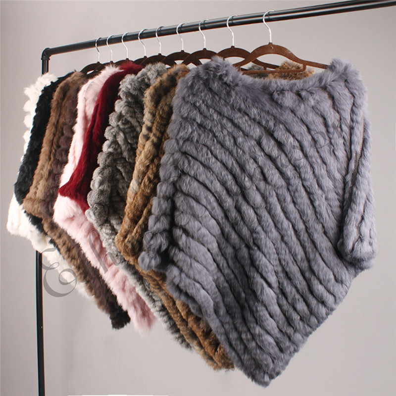 

ETHEL ANDERSON Real Fur Knitted Fur Poncho Vest Vest Fashion Wrap Coat Vtg Shawl Lady Natural Wedding Party Wholesale, Black