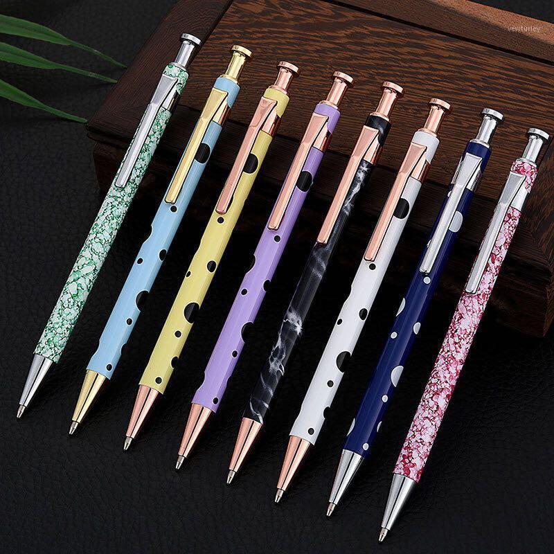 

Ballpoint Pen Metal Material Press Style Pens For School Office Writing Girls Gift School Supplies Cute Stationery1, 3pcs dark blue