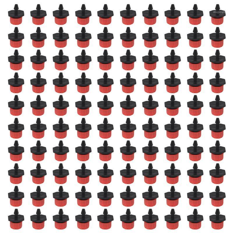 

100pcs Adjustable Dripper 0-70l/H for Irrigation Sprinklers Watering Garden Watering Tools1, Red