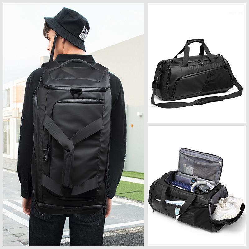 

Tote bag men outdoor high-capacity dry and wet separation bag fitness custom yoga travel1, Black