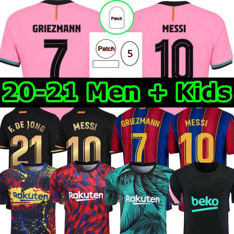 

TOP 10 MESSI Barcelona Maillots de football 8 A. INIESTA GRIEZMANN F. DE JONG DEMBELE COUTINHO American College Football Wear Men kids kit, Adult men