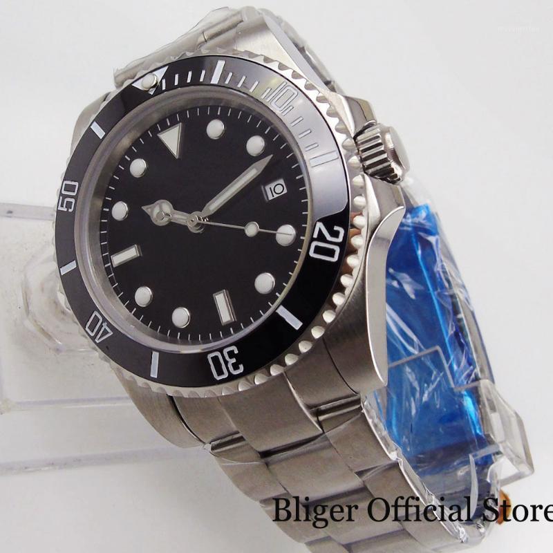 

BLIGER New 40mm Mechanical Men Watch Sapphire Glass MIYOTA Automatic Movement Dployment Clasp1, Mingzhu 2813