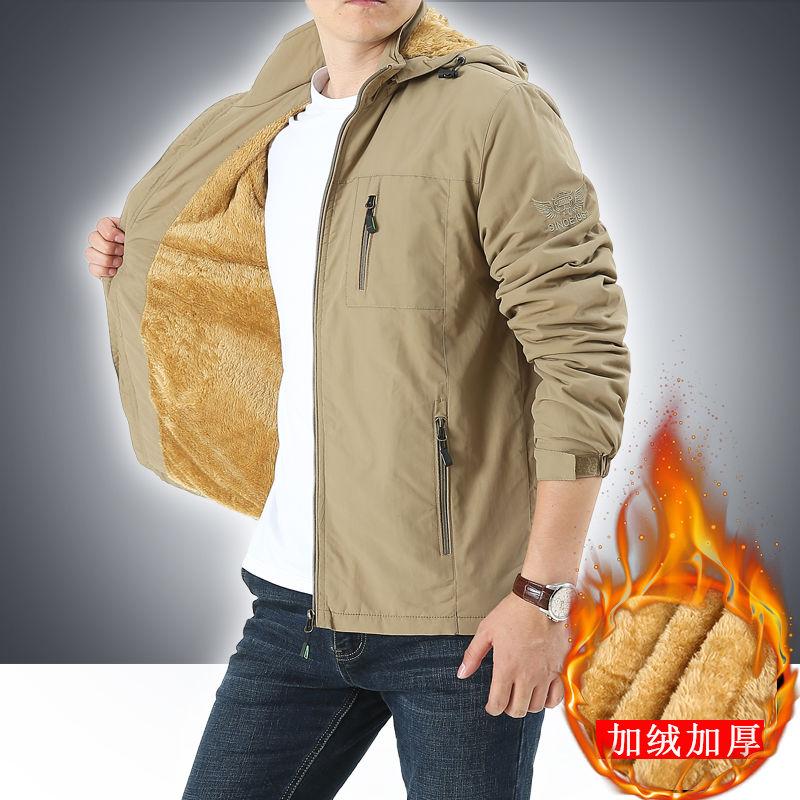 

2020 New Winter Thick Parkas Jackets Men Casual Warm Men Parka Coat Windproof Hooded Jackets Windbreaker clothes, Black