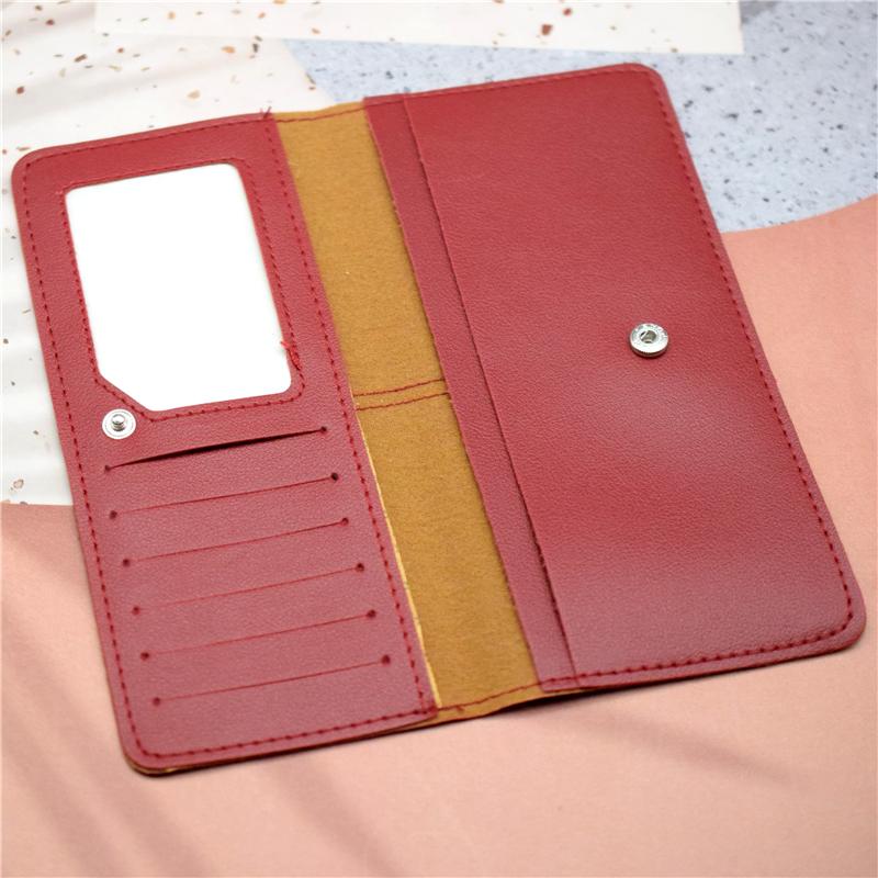 

Long Purse Female PU Leather Women Wallet and Purse Black/blue/yellow/gray/green/red Card Holder Wallet Case 2020 Ladies