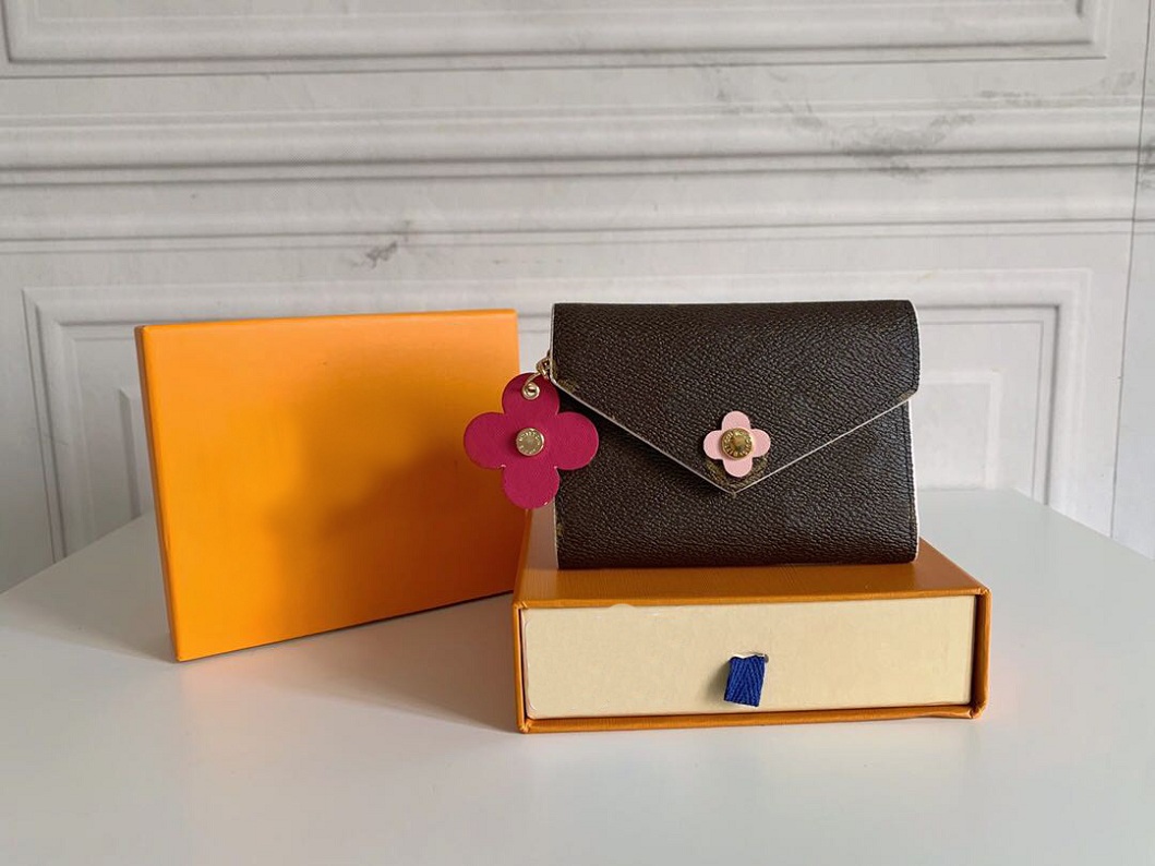 

Designer wallet Wholesale Lady Multicolor Coin Purse short Wallet Colourful Card Holder Original Box Women Classic Zipper Pocket card holder, Orange #41988