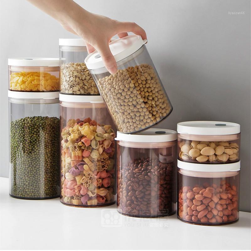 

Kitchen Organizer Storage Container Transparent Plastic Containers Snack Dried Fruit Storage Sealed Cereal Leak-proof Tank1