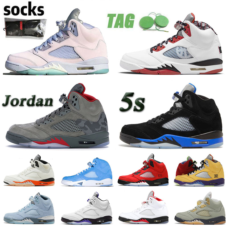 

Racer Blue New Arrival Jumpman 5 5s V Mens Basketball Shoes Florida Gators Marquette Blue Bird Raging Psgs White Black Camo Designer Sports Sneakers Trainers, Pay for box