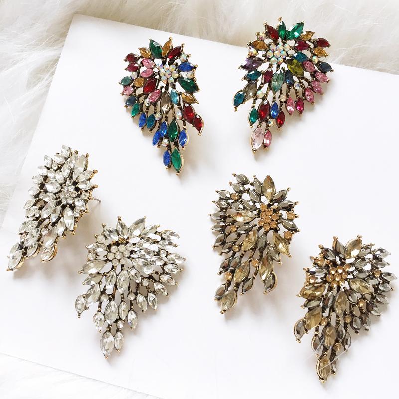 

Ztech Maxi Clear Mix Crystal Big Stud Earrings for Women Girls Party Vacation Gifts Oorbellen Pendientes Wholesale Accessories1