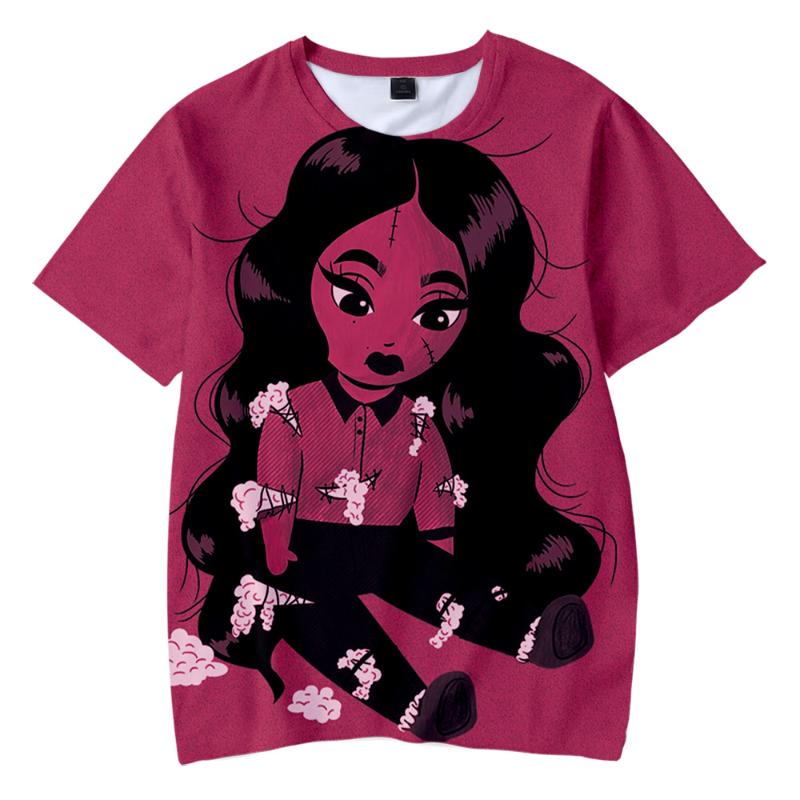 

Men's T-Shirts Tshirt 3D O-Neck Women Men Summer Harajuku Streetwear 90s American Star Unisex Music Fans Idol Clothes, White;black