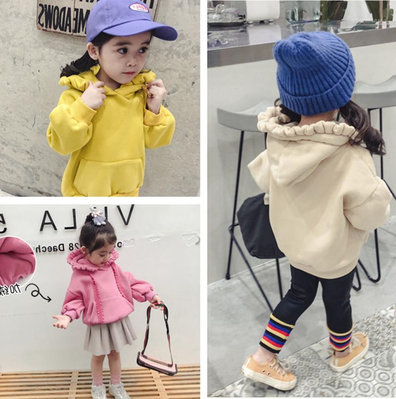 

Baby Girls Clothes 2020 Autumn Winter Children Kids Warm Fleece Outerwear Coat Girls Solid Hooded Sweatshirt Top Shirt 3 Colors1