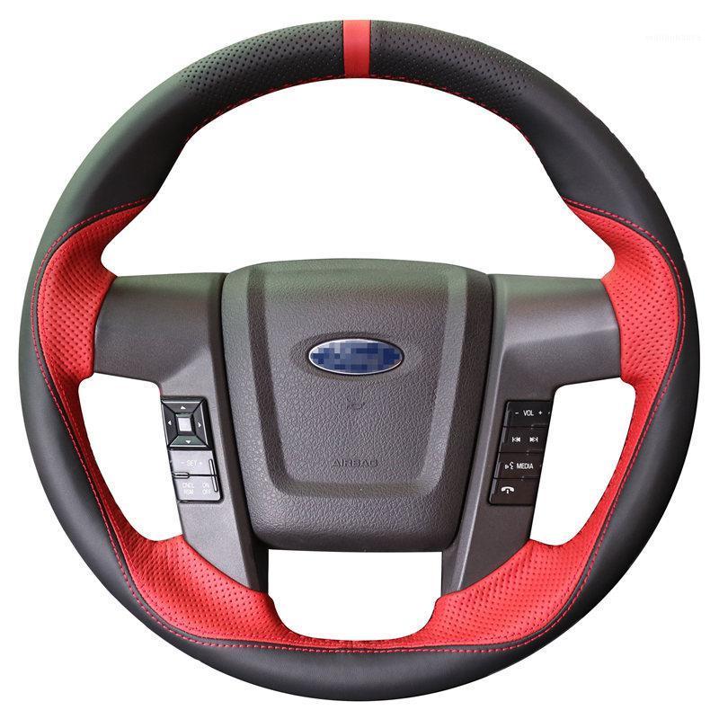 

Steering Wheel Covers DIY Hand-Stitch Suede Leather Car Cover For F-150 Interior Auto Accessories