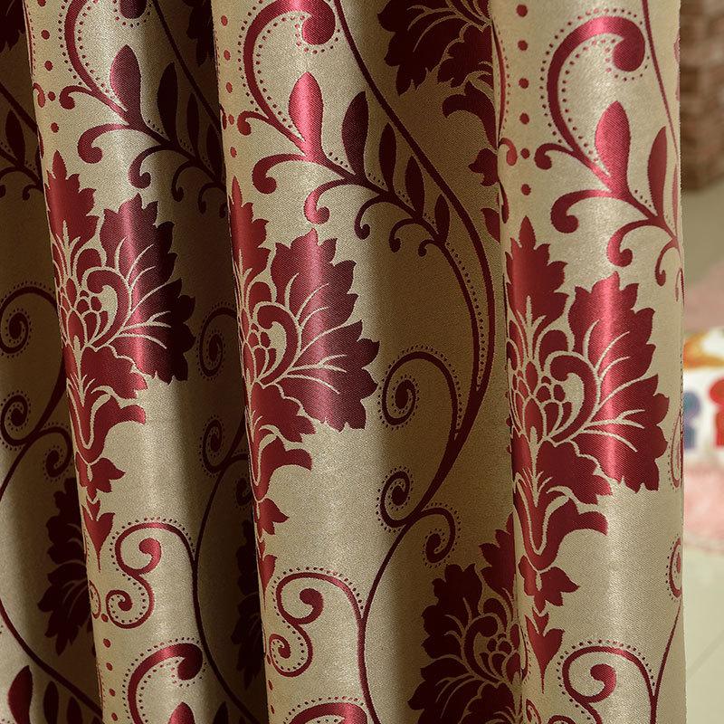 

High quality European and American 100% poly jacquard curtains for living room, bed room , children room 's shading curtains, Coffee
