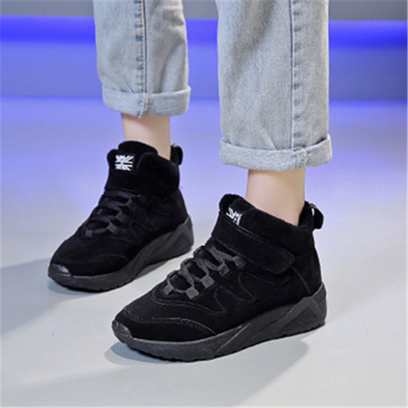 

2021 New Women Autumn Winter Tennis High-top Students Robust Casual Hot Furry Faux Clown Cunha Shoes Size 34-40 BEM6