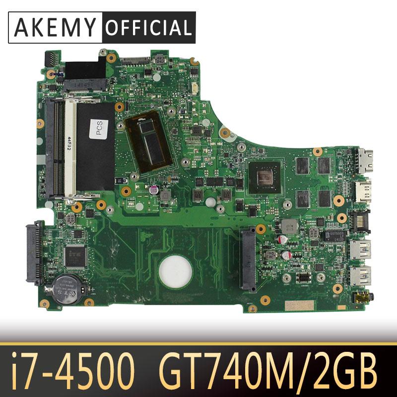 

X750LB laptop motherboard For ASUS X750LB X750LN X750L K750L A750L mainboard motherboard test 100% ok -4500 CPU GT740M/2GB