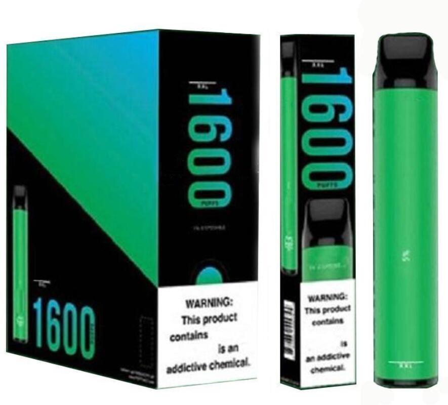 

Puff XXL Disposable Vape pens Pods Device Puff xxl 850mAh Battery 1600 puffs puff bar xxl Pre-filled Kit disposable e cigarettes Free DHL