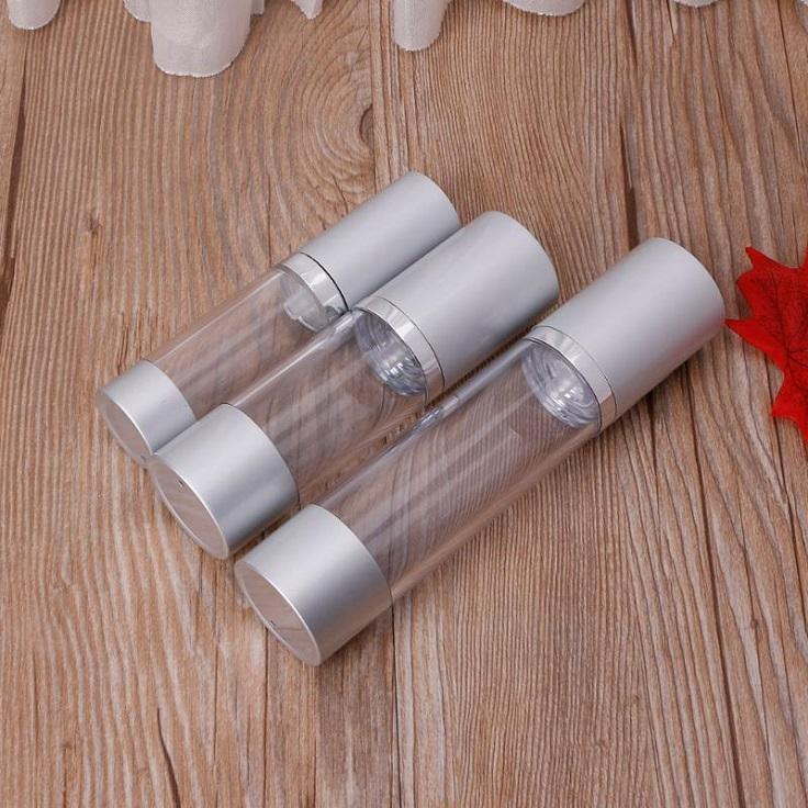 

15 30 50 ML Airless Pump Bottle Refillable Cosmetic Container Makeup Foundations and Serums Lightweight Leak Proof Shockproof Container