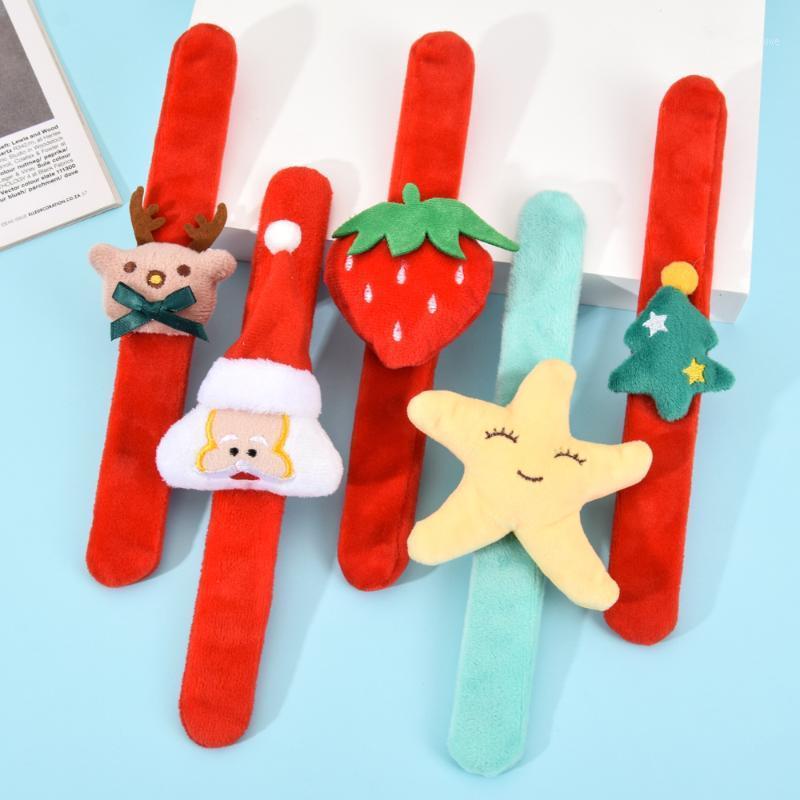 

Cute Children Star Strawberry Tree Charm Bracelets Bangles For Kid Red Flannel Papa Circle Flaxible Wristband Charistmas Jewelry1