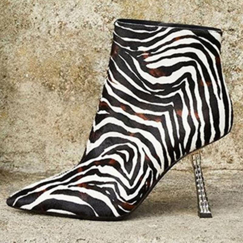 

Stripe Botas Mujer 2020 Winter Boots Women Crystal Heels Ankle Boots High Heel Bota Feminina Sexy Shoes Women Botines Mujer1, Black
