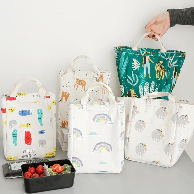 

Portable Insulated Lunch Bags For Women Men Canvas Home Outdoor Camping Picnic Packet Bento Box Storage Thermal Bag Tote1