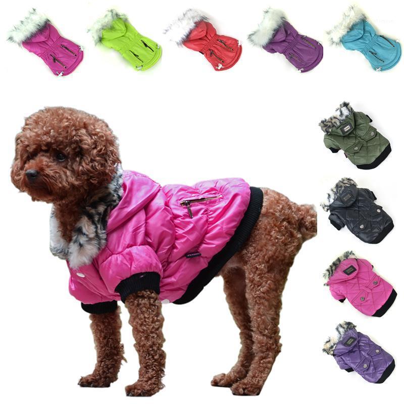 

Pet supplies, pet clothes, dog clothes, autumn and winter fur collar, army coat, dog clothes1, Dzd25 red