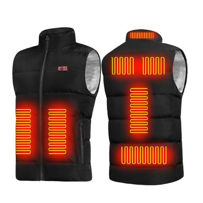 

1Pc Neutral Heating Vest USB Charging Winter Warm Vest For Outdoor Hiking Camping Skiing Jacket Sleeveless Windproof, Black