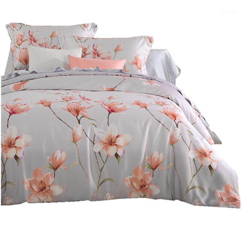 

HOTstyle 100% Tencel Bedlinen Luxury bedclothes King Queen double size bedcover duvet cover sheet pillowcase bedding set 4pcs1