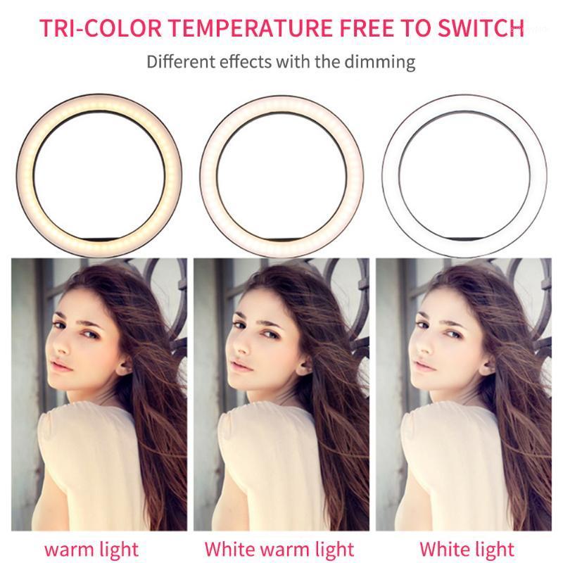 

Photography Dimmable LED Selfie Ring Light Youtube Video Live 2700-6500k Photo Studio Light with Phone Holder USB Plug Tripod1