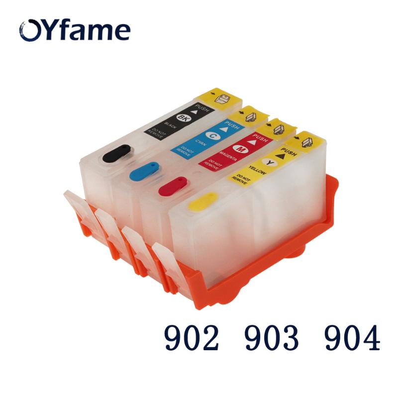 

OYfame For 903 ink Cartridge For 902 903 904 Refillable Ink Cartridge With ARC Chip OfficeJet 6950 6960 6951