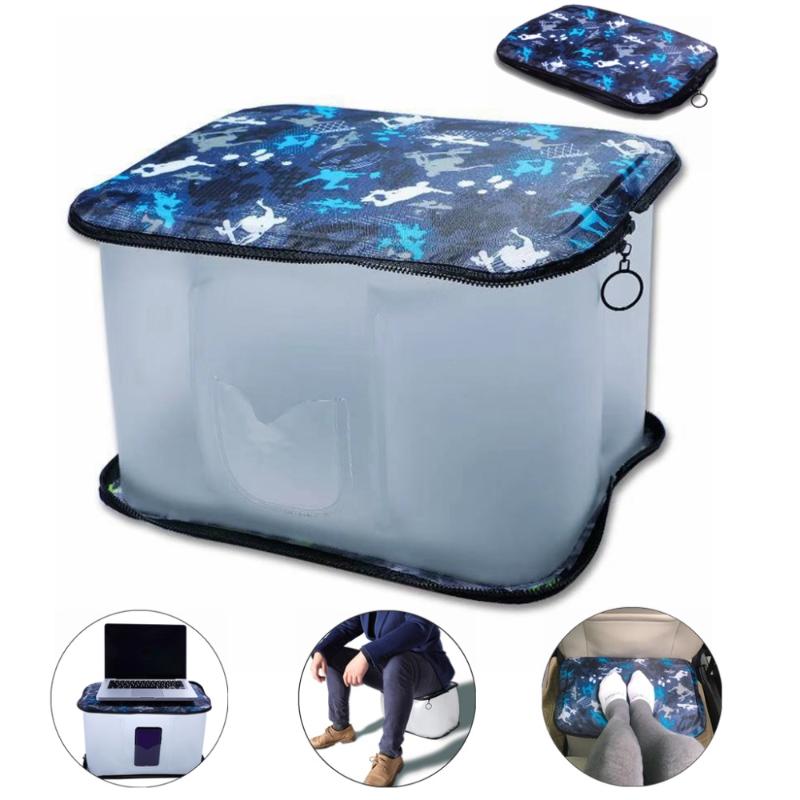 

Inflatable Table Foot Rest Pillow Foldable Travel Footrest Air Cushion Leg Supporter for Car Airplane Pillows Ottoman Stool
