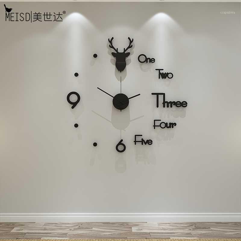 

MEISD Acrylic Quality Large Wall Clock diy Morror stickers horloge wall Number Silent Watch Pointer Home Decor Living Room Clock1