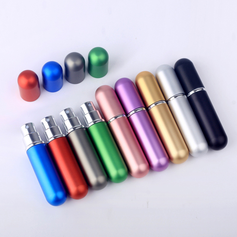

new colour 5ml Portable Mini Refillable Perfume Bottle With Spray Scent Pump Empty Cosmetic Containers Spray Atomizer Bottle For Travel