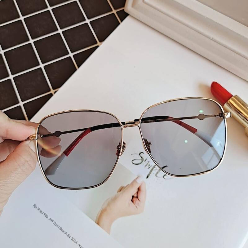 

Sunglasses Oversize Frame Sunglasses, Women's Square Fashionable Men's Anti Blue Light Flat Lenses
