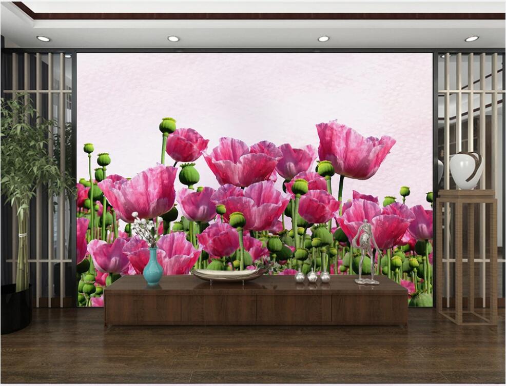 

3d wallpaper custom photo mural Hand painted watercolor pink lotus flower lotus leaf home decor living room wallpaper for walls 3 d, Non-woven wallpaper