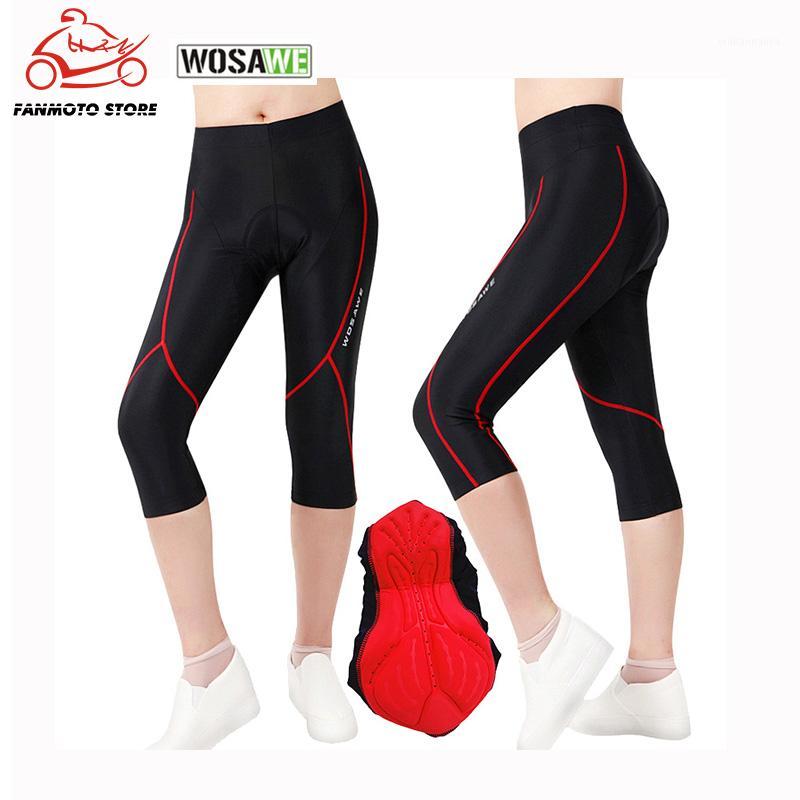

WOSAWE Female Ladies Girls Cycling Pant 3D Padded Bike Shorts Downhill Bicycle Tight Motorcycle 3/4 Pants Sports Riding Trousers1