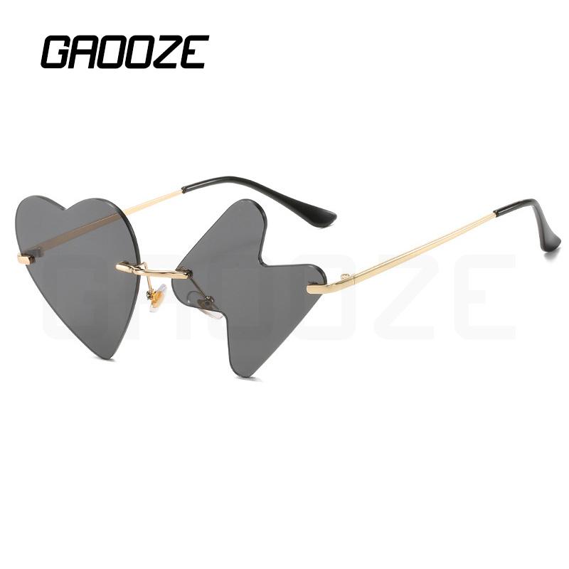 

GAOOZE Luxury Sunglasses Women Heart Glasses Women's Fashion Brand Original Design Sunglasses Oversized Thunder Glasses LXD385