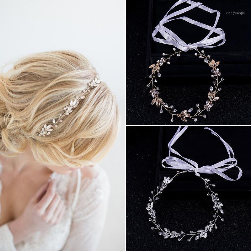 

Hair Clips & Barrettes Bridal Jewelry Simple Leaf Rhinestone Headband Fashion Casual Daily Natural Temperament Elegant Accessories Headwear, Golden;silver