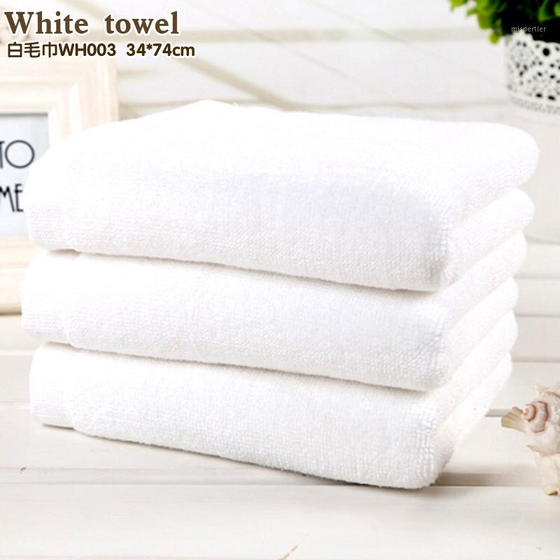 

10Pcs Hot Sale Big Hotel White Cotton Towel Washcloths Wedding Hand Towels Soft Bath Towel Wholesale 34*74m 120g1, Wh003 120g