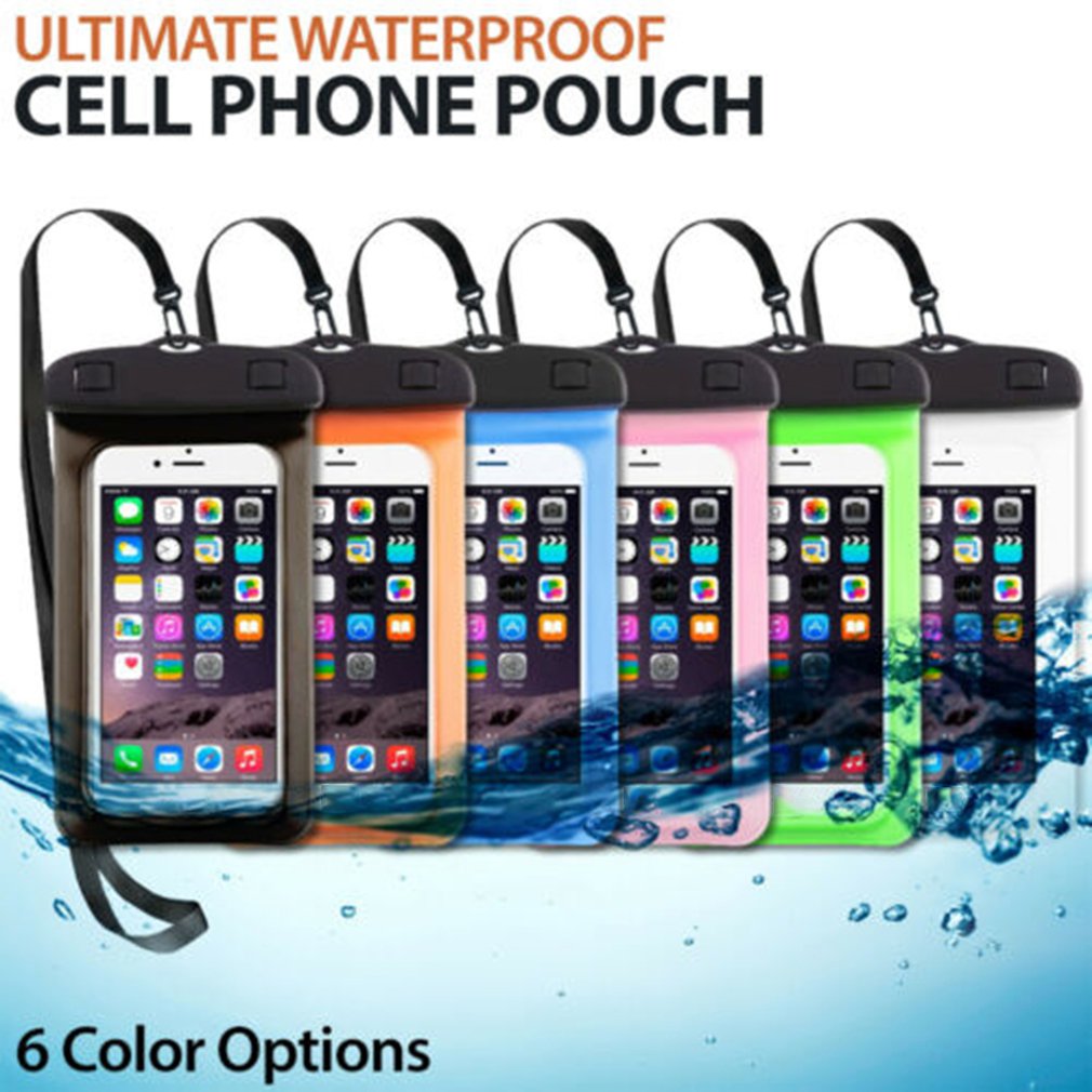 

Waterproof Phone Pouch Drift Diving Swimming Bag Underwater Dry Bag Case Cover For Phone Water Sports Beach Pool Skiing 6.5 inch, White