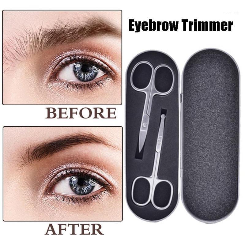 

2pcs Safe Facial Grooming Scissors Set Nose Vibrissa Nostril Ear Hair Scissor Mustache Beard Trimmer Sicissor1