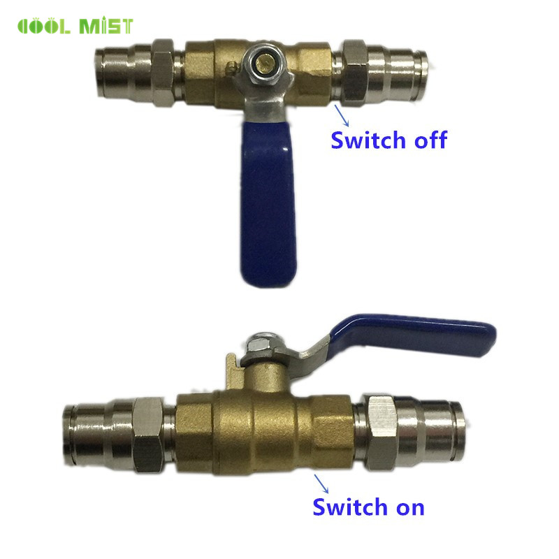 

S327 Slip lock tubing valve 3/8 Pipe switch on or witch off for mist system