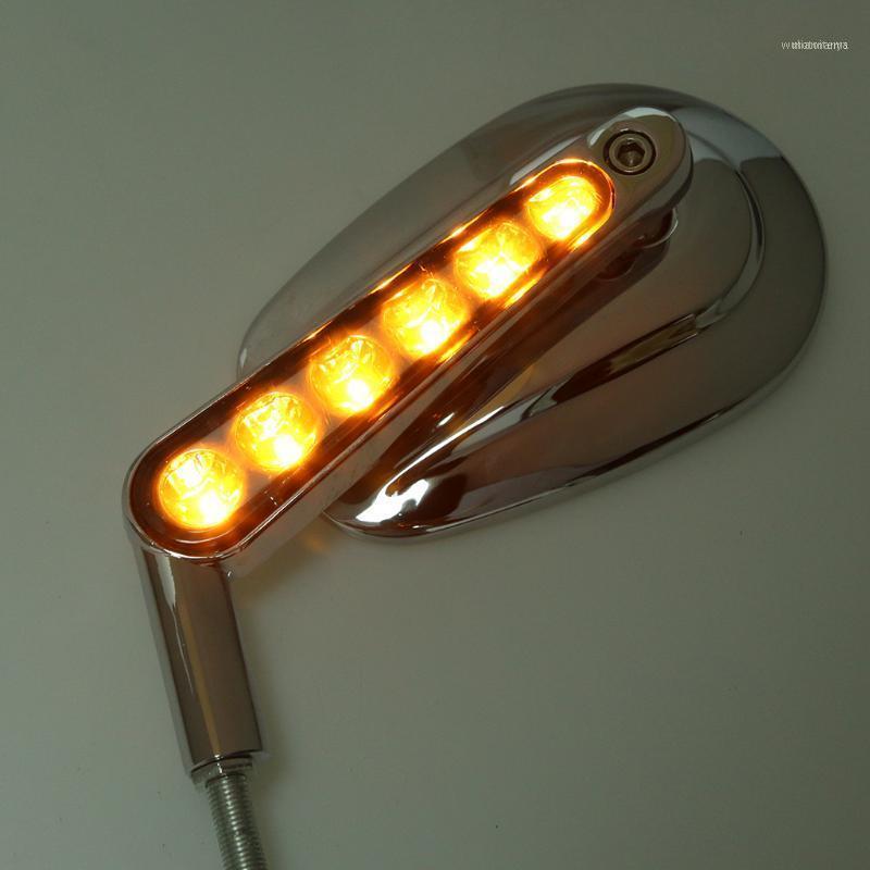 

Handlebars Rearview Side Mirrors With Amber LED Turn Signals For VRSCF 09-171