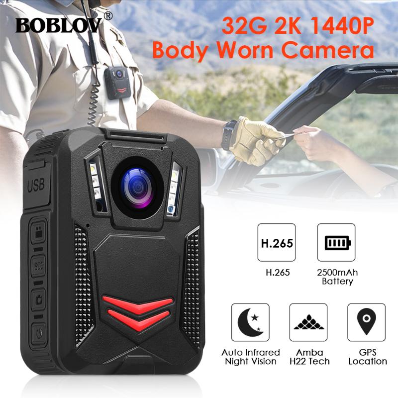 

BOBLOV G2A 1440P Body Worn Camera Body Mounted Night Vision Camera GPS cam DVR Security Recorder Wearable Camcorders