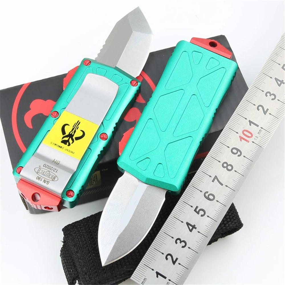 

Microtech flying fish Outdoor Wash Blade 6061 Aluminum 5CR15MOV Knife Double Surface Automatic Stone Hunting Handle EDC Action Camping Fudlg