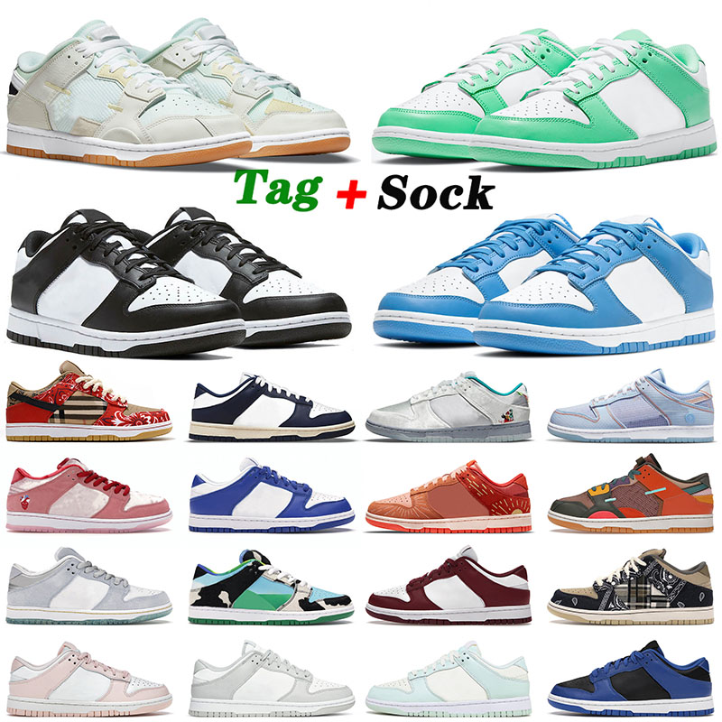 

2022 Authentic OG Skate Low Running Shoes Scrap Sea Glass Unc Black White Green Glow Ice Grey Fog Mens Women Trainers Sneakers Skateboarding, C3 lime ice 36-40