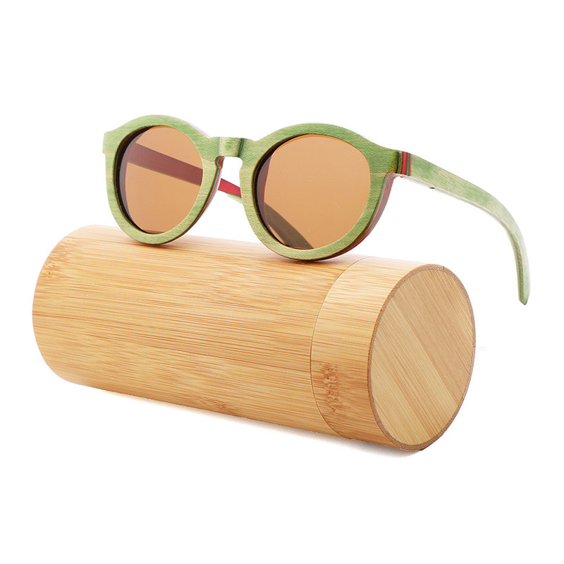 

Wooden Sunglasses Round Tac Lens Uv400 Suitable for Men and Women, Polarized UV Protection Glasses Sun Can Be Wholesale