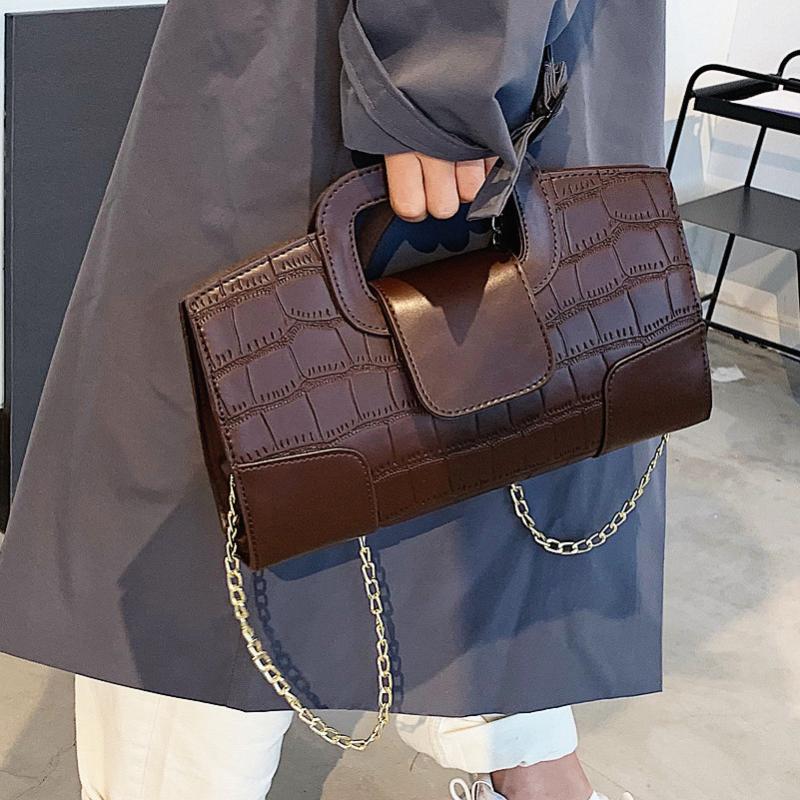 

Stone Pattern Tote Bags for Women 2021 Brand Small ladies Crossbody bags Designer Chain Shoulder Bag Luxury PU Leather Handbags, Beige